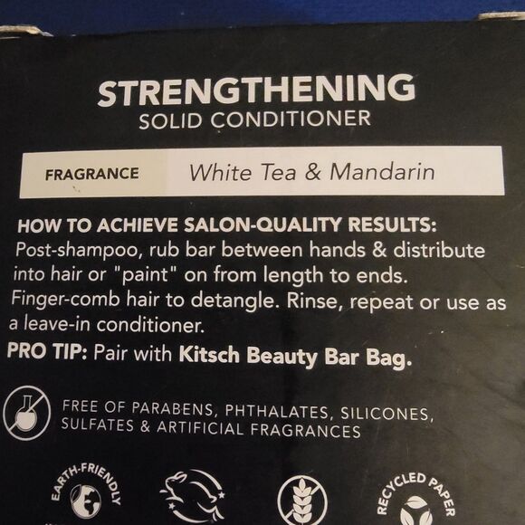 Kitsch Strengthening Solid Conditioner Bar • Rice Water Protein Vegan 2.7 Oz NEW - Picture 8 of 9